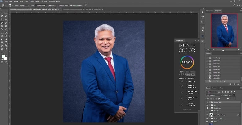 Editing and Retouching professional headshot